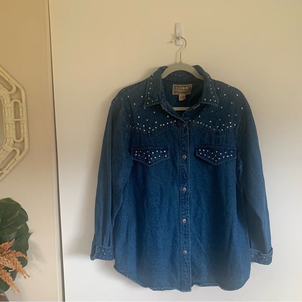 Vintage Bedazzled Denim Jacket
